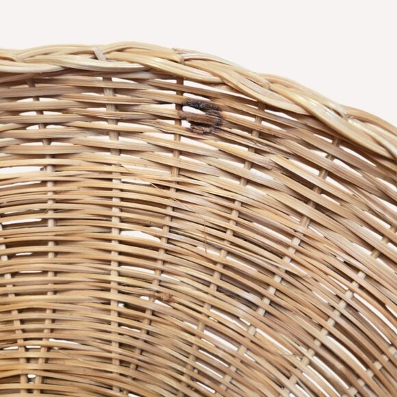 Vintage Bamboo Paper Plate Holders Set of 7, two designs basket weave - Picture 8 of 9